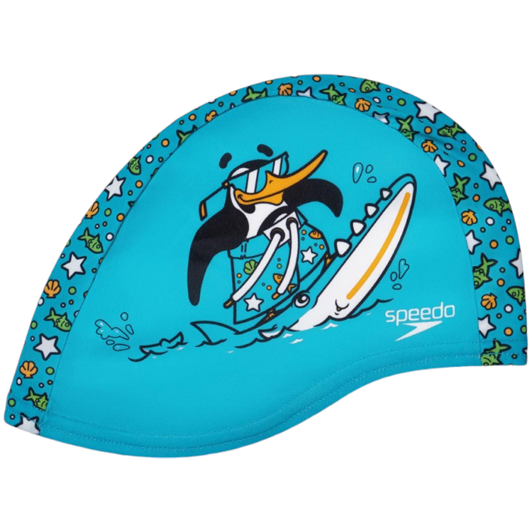 Casca de inot textil Speedo PRINTED POLYESTER CAP IU 8-1224114675 Albastru deschis photo 1